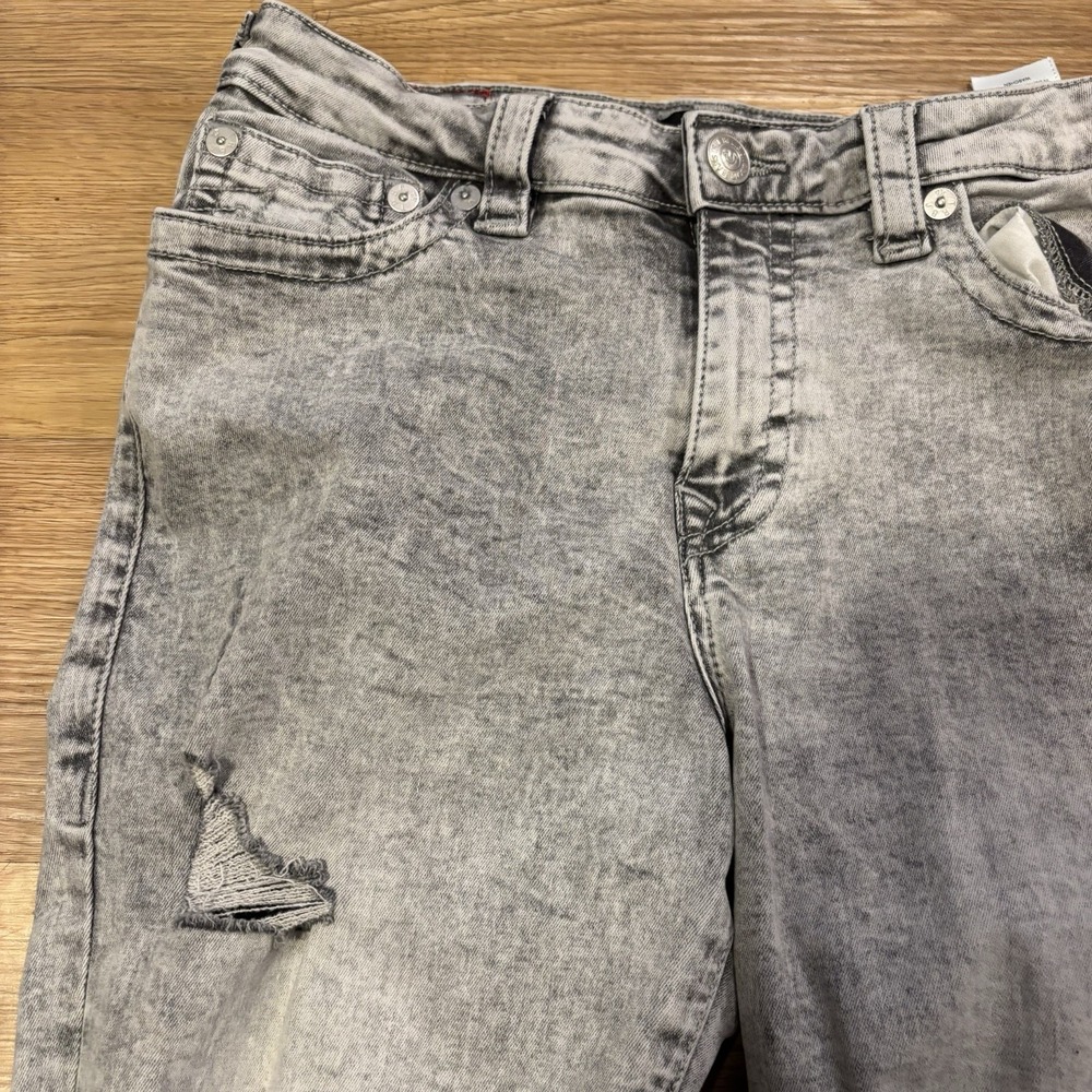 True Religion Jeans Women's 31 Jennie Curvy Mid Rise Skinny Gray Acid Wash Retro - Picture 3 of 16
